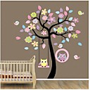 ZOOYOOremovable colorful tree and owls wall sticker home decor Decal Art Mural wall sticker Home Decoration