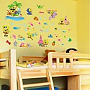 doudouwo autocollants muraux stickers muraux dessin anime le sticker mural PVC ocean heureux