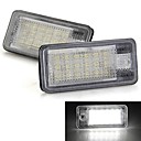 Une plaque dimmatriculation de la voiture de paire les oules blanches 18 LED SMD lumieres 12v pour audi a3 a4 8e rs4 a6 rs6