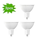 Pack de 3 h  lux  MR16 GU5.3 7W 450lm 15x5630smd crigt80 2700k chaude lumiere de tache blanche  dc  AC12V 