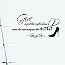 Wall Stickers Wall Decals Marilyn Monroe High Heels PVC Wall Stickers