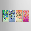 peinture l huile florale printemps ete automne hiver avec etire ensemble de 4 toiles peintes la main cadre