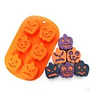 Halloween six citrouilles gateau au chocolat mampoule de cuisson en silicone l26cm  w17.5cm  h2.8cm