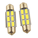 Carking feston 39mm-5630-6SMD LED de voiture Rome le de lumiere blanche 12V2PCS