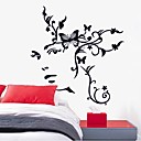 doudouwowall autocollants stickers muraux natures mortes les femme fleur pvc stickers muraux