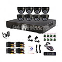 8 canaux Home and Office DVR systeme de videosurveillance DIY P2P en ligne 8 Camera dome interieure