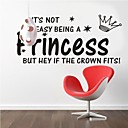 ZOOYOO removable colorful cute fashion word and princess wall sticker home decor wall stickers for kidslbed room