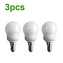 3-Pack HLUX CFL G45-8W E14 400lm 2700K Warm White CRI>80 AC220-240V Globe