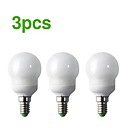 3-Pack HLUX CFL G45-10W E14 450lm 2700K Warm White CRI>80 AC220-240V Globe