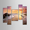 peintures l huile Ensemble de 5 toiles peintes la main modernes de sable de plage paysage mer prets accrocher