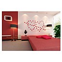 ZOOYOO 12PcsLot PVC 3D Magnetic Butterfly red Sticker Home Wall Decorative Stickers DIY wall sticker home decor