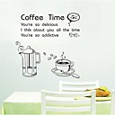 Wall Stickers Wall Decals Family Coffee Time PVC Wall Stickers