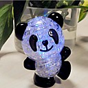 diy 3d en plastique cristal panda puzzle avec Flash