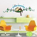 ZOOYOO removable colorful cute monkeys sleep on branch 3D wall sticker home decor wall stickers for kidsliving room