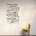 ZOOYOO Cute Colorful PVC Removable word style 8555cm of Wall Stickers Hot Selling Wall Decals For Home Decor