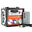 megafeis portable en bois mini haut-parleur radio FM double alimentation orange pour liphone 6 et dautres telephones  pc