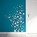 stickers muraux autocollants de mur modernes les branches de fleurs en PVC stickers muraux