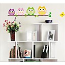 ZOOYOObrand beautiful colorful cute owls on the branch wall sticker home decor wall stickers for kidsliving room