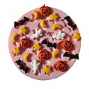 etoiles lune chauves-souris de citrouille silicone chocolat fondant  cake 7.2  7.2  0.8cm  couleur aleatoire 