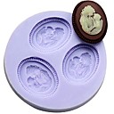 mere et le fils fondant gateau au chocolat argile de resine de moulage des bonbons de silicone L6M  w6cm  h1cm