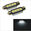 carking 12v 2pcs 5050-4smd-41mm voiture feston interieur le lumiere rome lumiere blanche