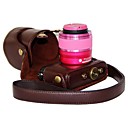 pajiatu pu moutons en cuir camera de motif etui de protection sac pour Nikon J3 avec teleobjectif 30-110mm