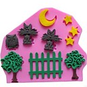 lune de chat hibou fondant gateau au chocolat argile de resine  bonbons de silicone l10.7cm  w9.3cm  h0.7cm