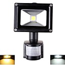 etanche 10w 1000lm 2800-7000k capteur frais de mouvement PIR blanc et blanc chaud le led lumiere d induction d inondation  AC85-265V 