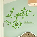 stickers muraux autocollants de mur moderne l oiseau chaud horloge branche muraux PVC autocollants