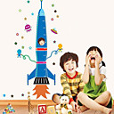 Rising Rocket Motif Hauteur de bricolage adhesif amovible Sticker