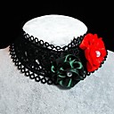 main douce noir gothique lolita rose collier