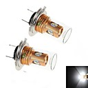 2pcs h7 8w 8x samsung 2323 SMD 900lm 6000k lumiere LED blanche pour frein de voiture  le de direction  brouillard de lumiere de signal DC10 ~