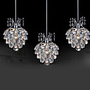 pendentif en cristal la lumiere 3 lumieres pomme de pin forme 220v