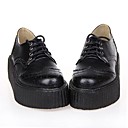 PU noir 5.5cm de chaussures en cuir plate-forme de punk lolita