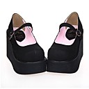 PU noir 10cm en cuir des chaussures plate-forme de punk lolita