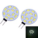 jmt236 G4 1.7W 460lm 6000k 12x5730smd lumiere blanche froide a mene la le deux broches  12V DC  2 pcs