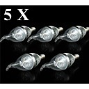 5pcs 3w e14 250-300lm 6000-6500K campouleur blanc froid led ampoule de bougie de style bougie  110v 