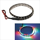 carking 3528-48smd-60cm voiture etanche LED flash decoratif rgb conduit de lumiere bande noire