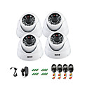 ZOSI 4 pcs Camera Kit 800TVL IR Cut Waterproof Outdoor Day Night CCTV Seurity Dome Camera