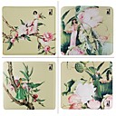 4pcs  hitang damas de peau de peche hommage tapis de souris personnalise  beaute et serie sur les fleurs