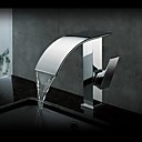 charmingwater contemporain en laiton chrome cascade mitigeur robinet lavabo