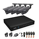 ZOSI 8 Channel H.264 HDMI D1 DVR 4 pcs 800TVL Outdoor Night Vision 120ft CCTV Camera Security System