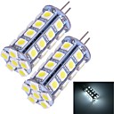 JMT-104 g4 30x5050smd 420lm 6000k lumiere blanche froide a mene la le deux broches  12V DC  2 pcs