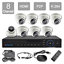 yanse 8ch 960H en temps reel systeme de cameras de securite de la camera campouleur kit D1 DVR IR dome CCTV 1000tvl 703cf08