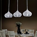 Simple Modern 3 Lights Crystal Pendant Light