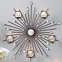 paroi metallique art mural decor le miroir de soleil chandelier decoration murale