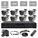 yanse 8ch 960H en temps reel campouleur kit D1 DVR IR camera etanche systeme de cameras de securite CCTV 1000tvl 715cfb08