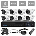 yanse 8ch 960H en temps reel campouleur kit D1 DVR IR camera etanche systeme de cameras de securite CCTV 1000tvl 721cf08