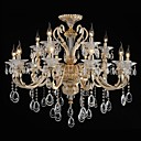 Modern Crystal Chandelier Fifteen Lights Zinc Alloy and Crystal 220~240V