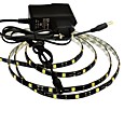 jiawen etanche 1m 5w 60x5050smd 3000-3200k blanc chaud led bande alimentation 1a lumiere souple  ca 110-240